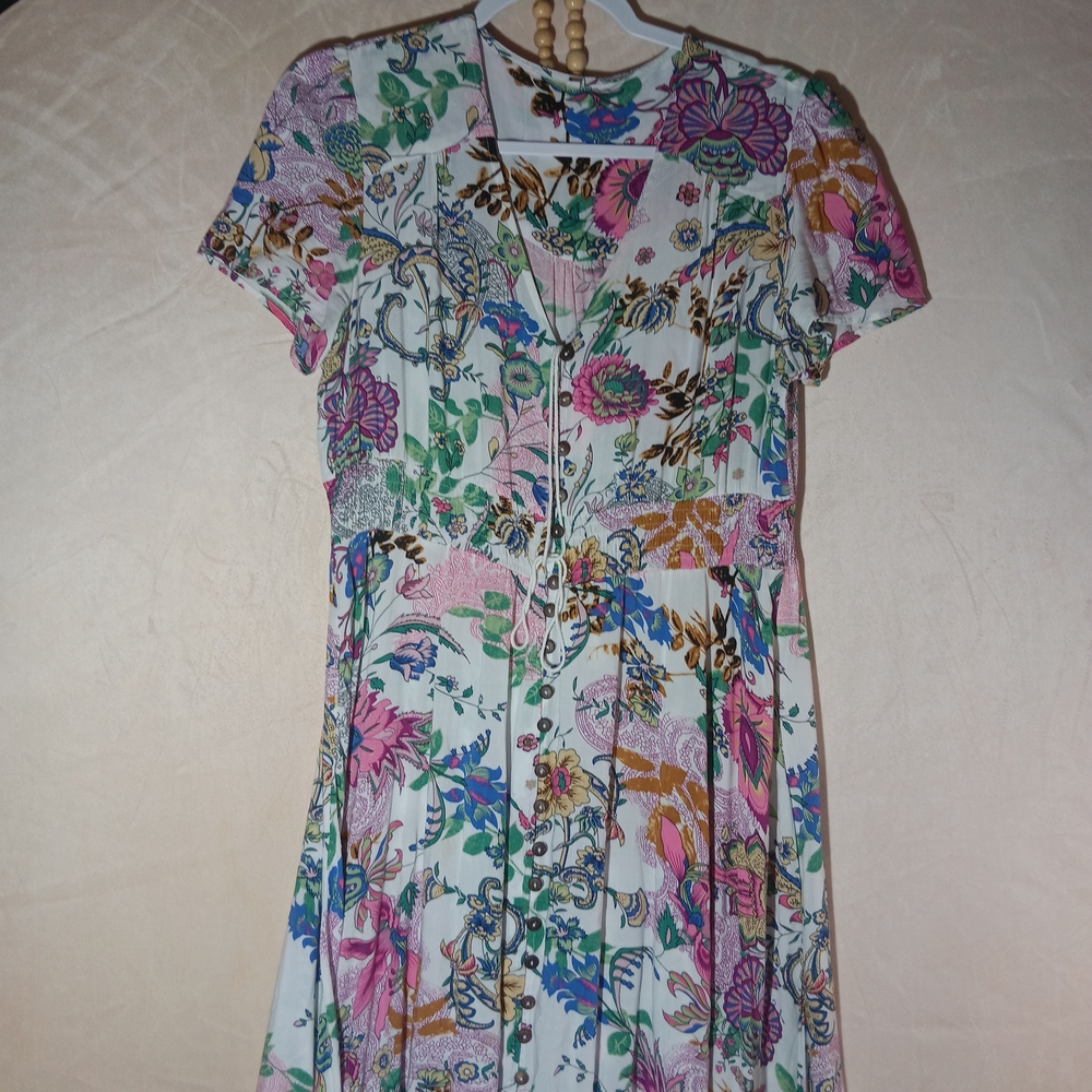 🪞Floral Maxi Summer  Dress - Multicolor L
